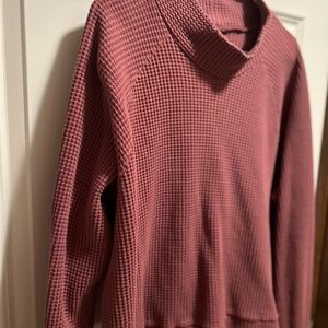 North Face waffle weave cowl neck sweater. Size xxl Rose color.